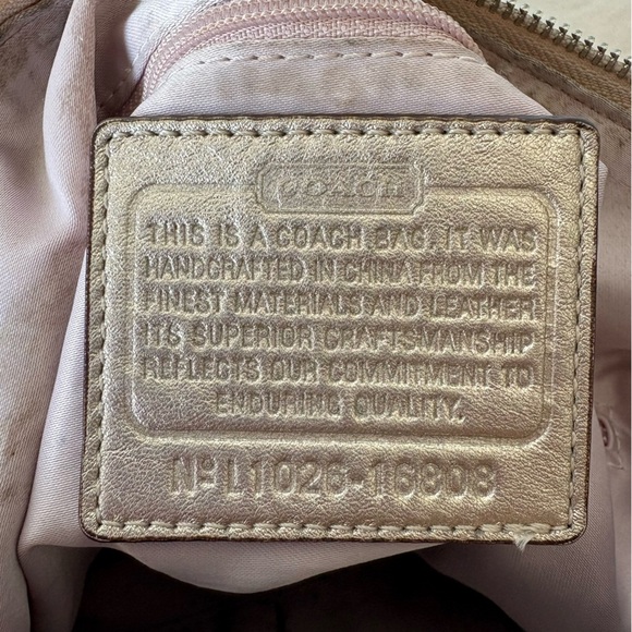 Coach Kristin Champagne Leather Hobo Shoulder Bag - Picture 7 of 16